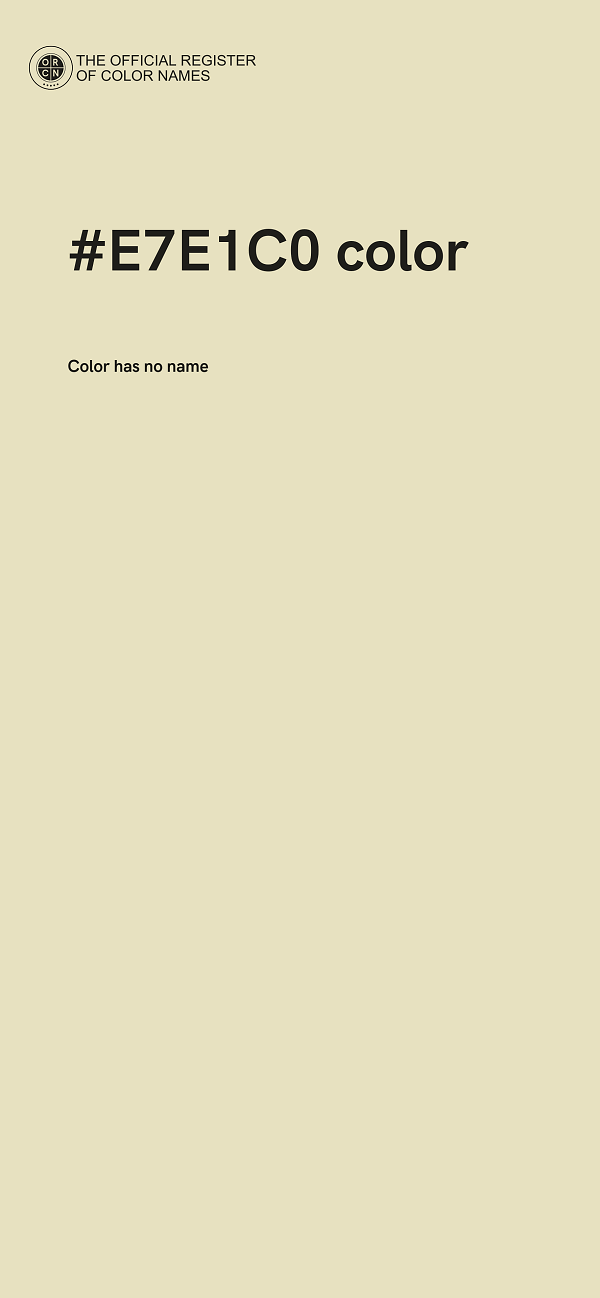 #E7E1C0 color image