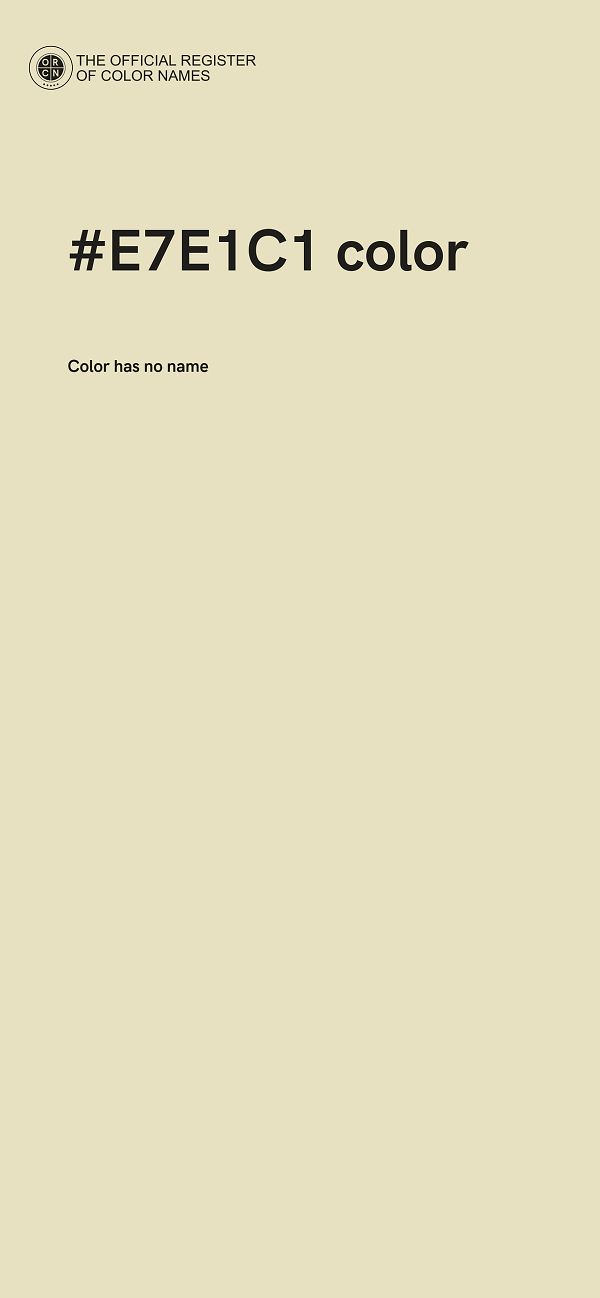 #E7E1C1 color image