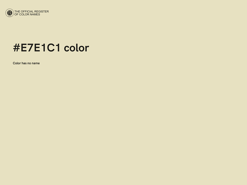 #E7E1C1 color image