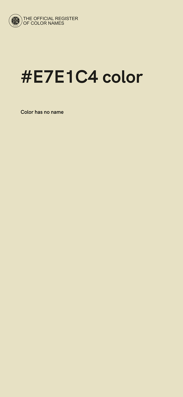 #E7E1C4 color image