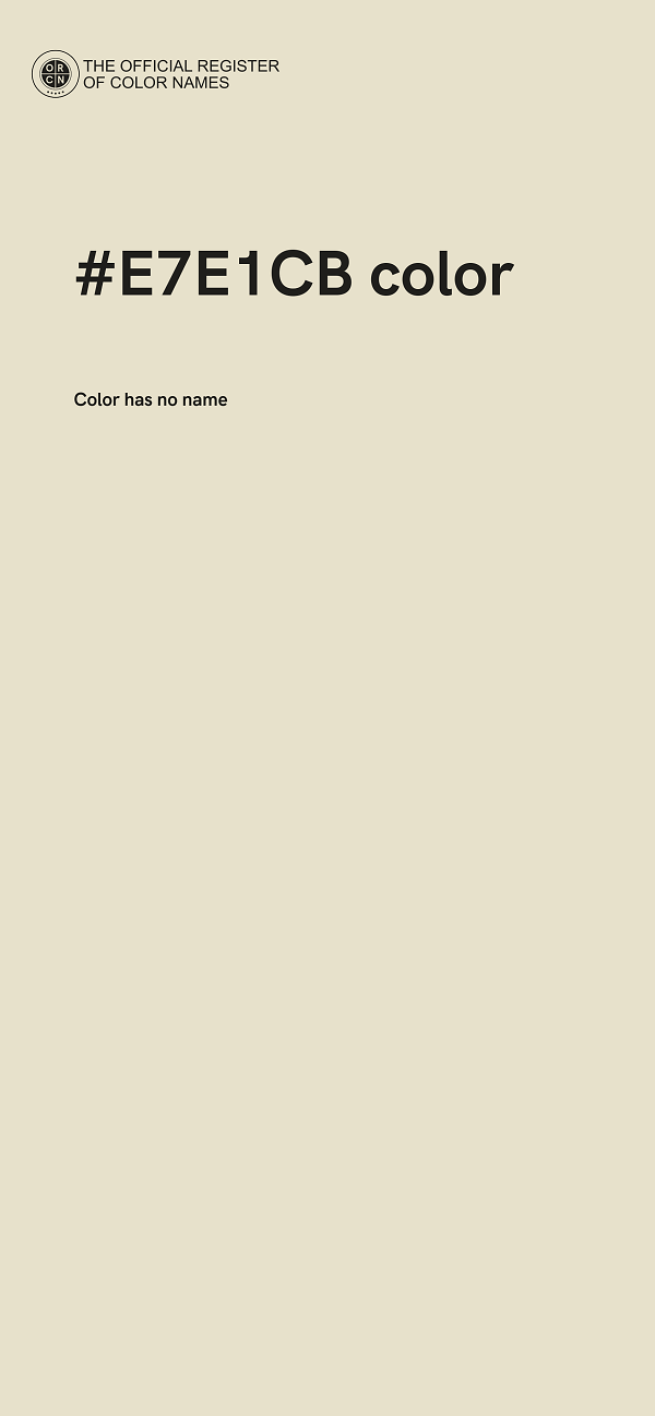#E7E1CB color image