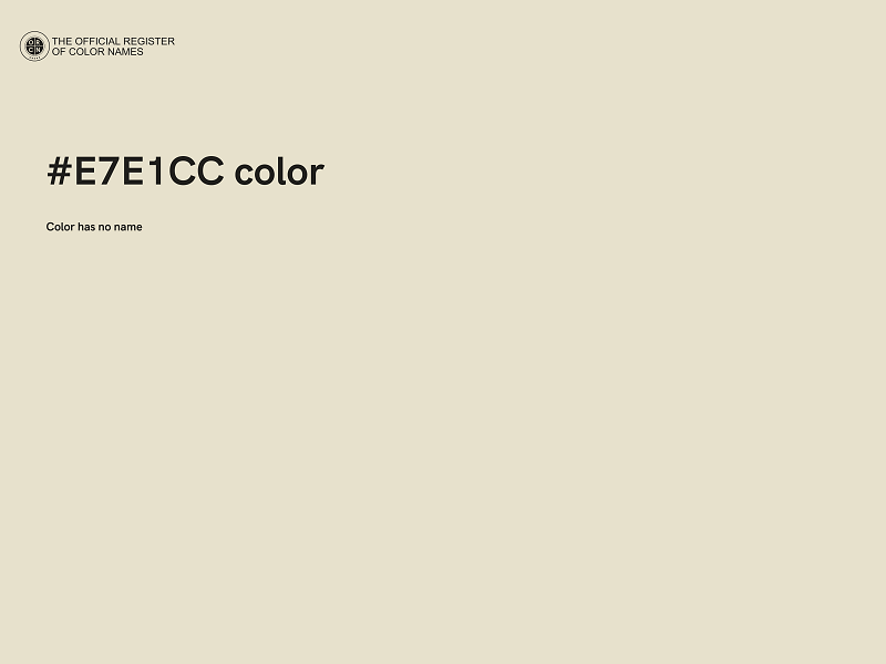 #E7E1CC color image