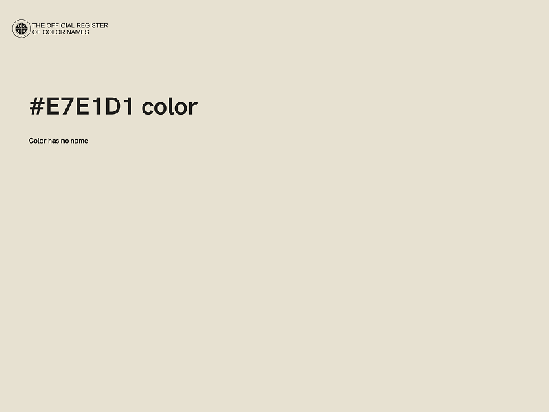 #E7E1D1 color image