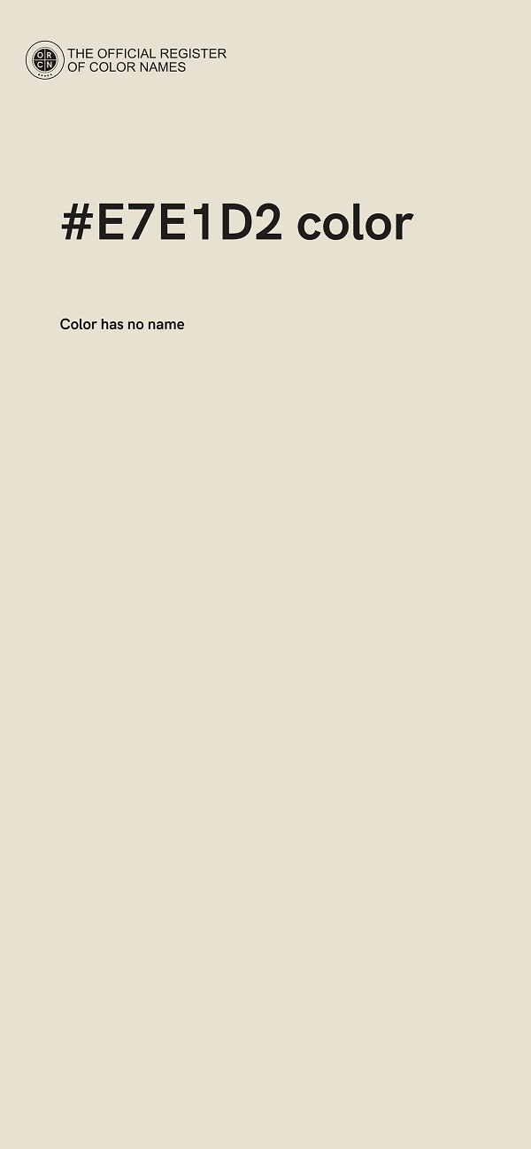 #E7E1D2 color image