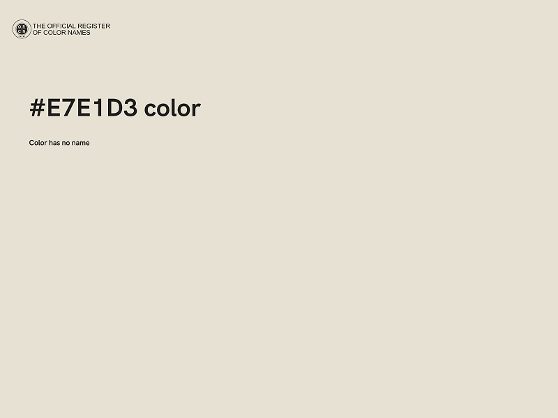 #E7E1D3 color image