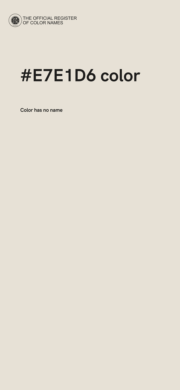 #E7E1D6 color image