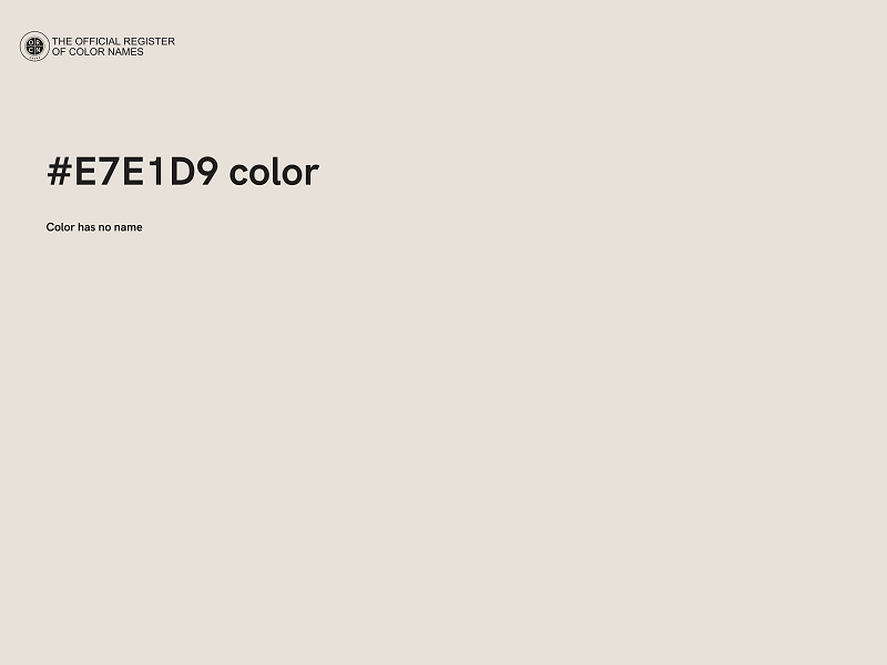 #E7E1D9 color image