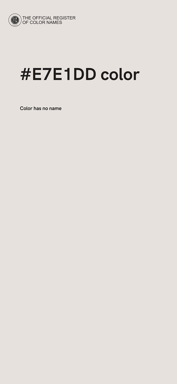 #E7E1DD color image