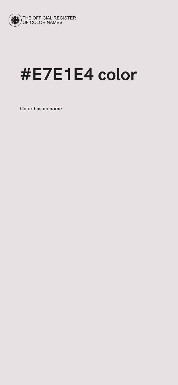 #E7E1E4 color image