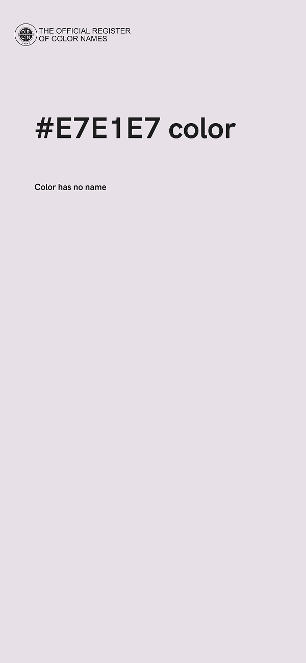 #E7E1E7 color image