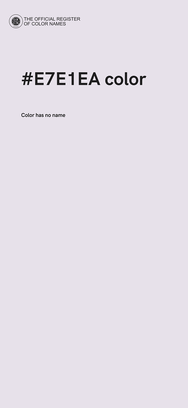 #E7E1EA color image