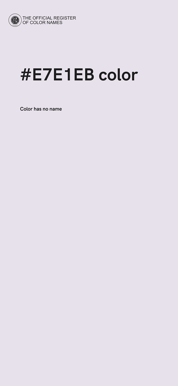 #E7E1EB color image