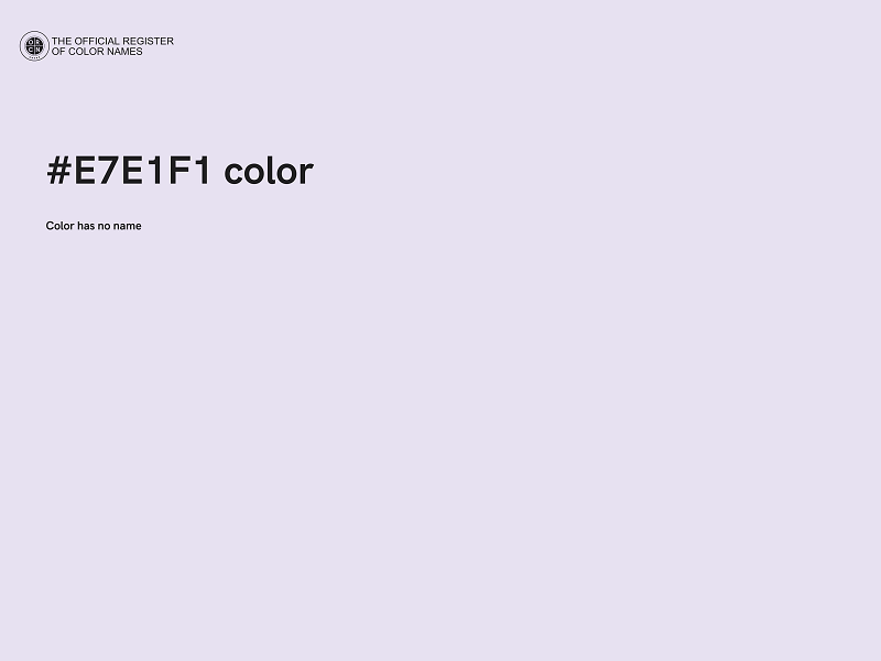 #E7E1F1 color image