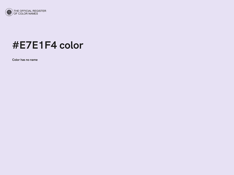 #E7E1F4 color image