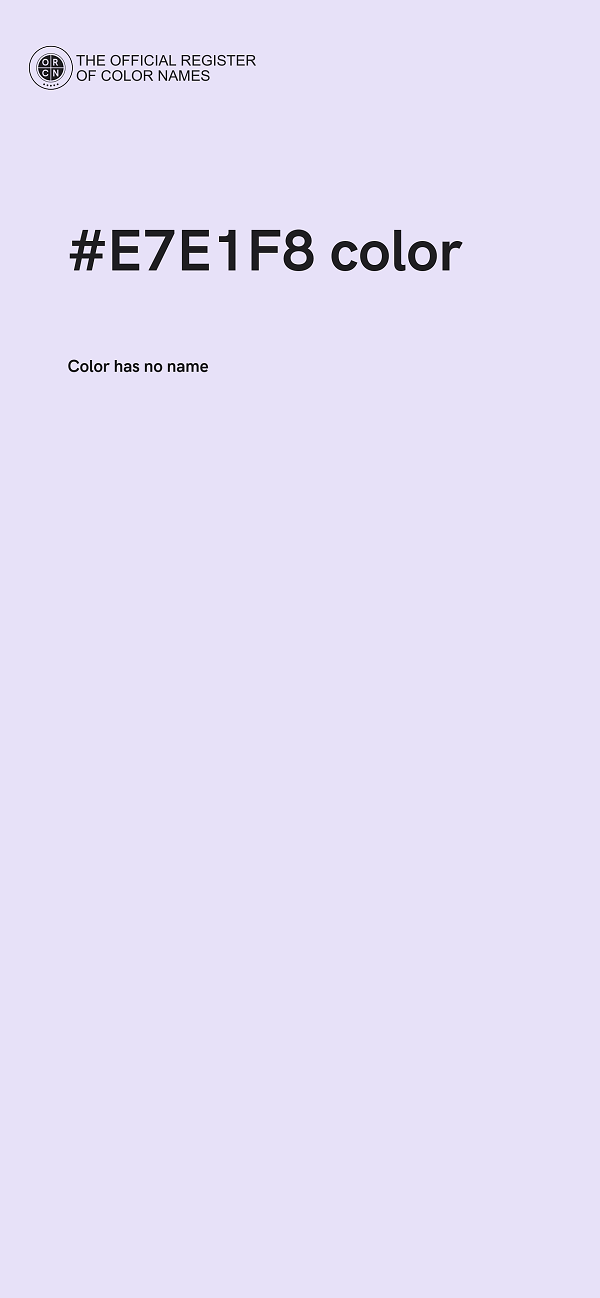 #E7E1F8 color image