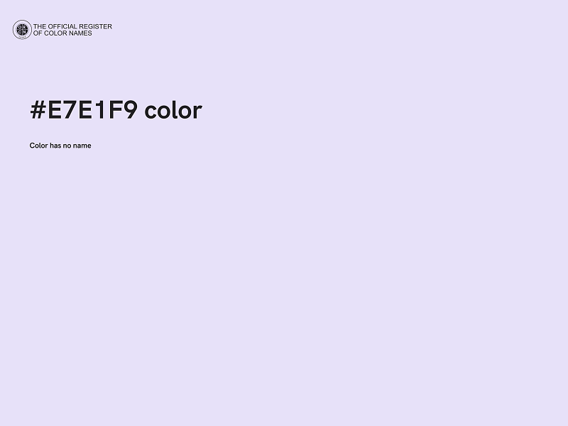 #E7E1F9 color image