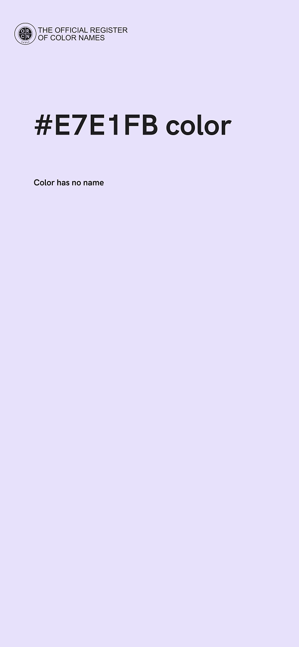 #E7E1FB color image