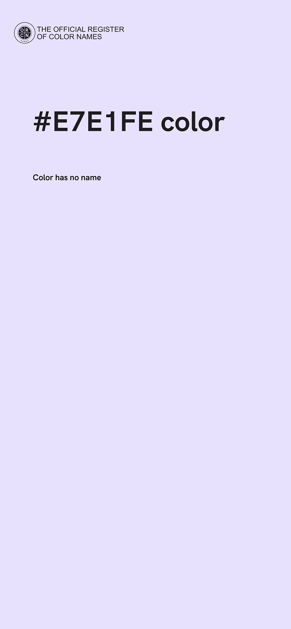 #E7E1FE color image
