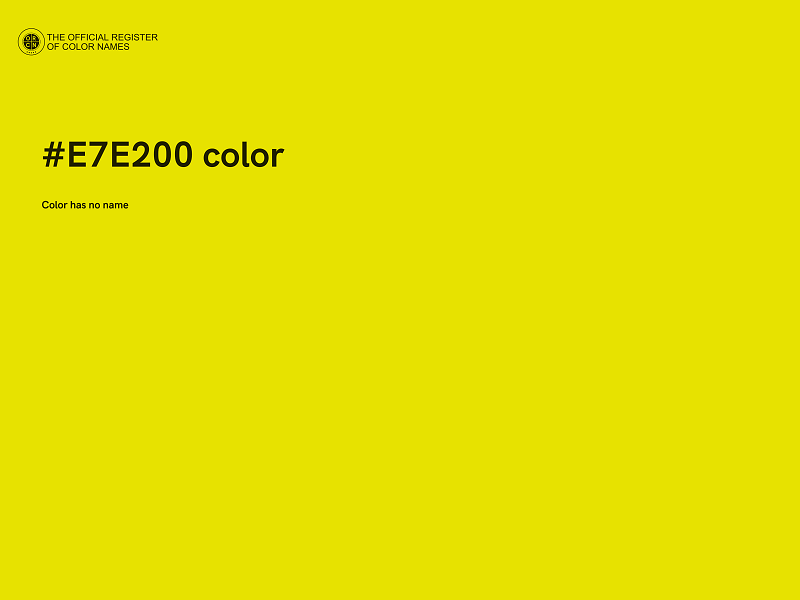 #E7E200 color image