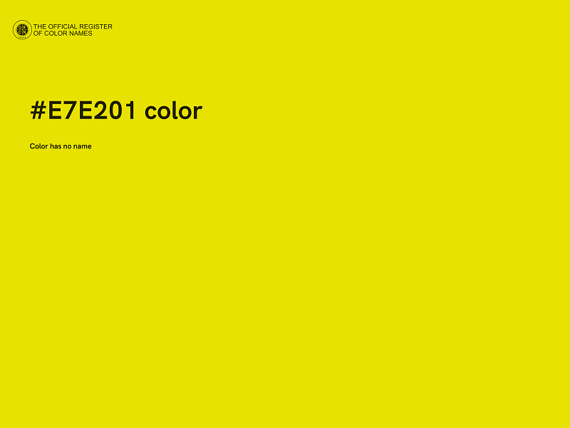 #E7E201 color image