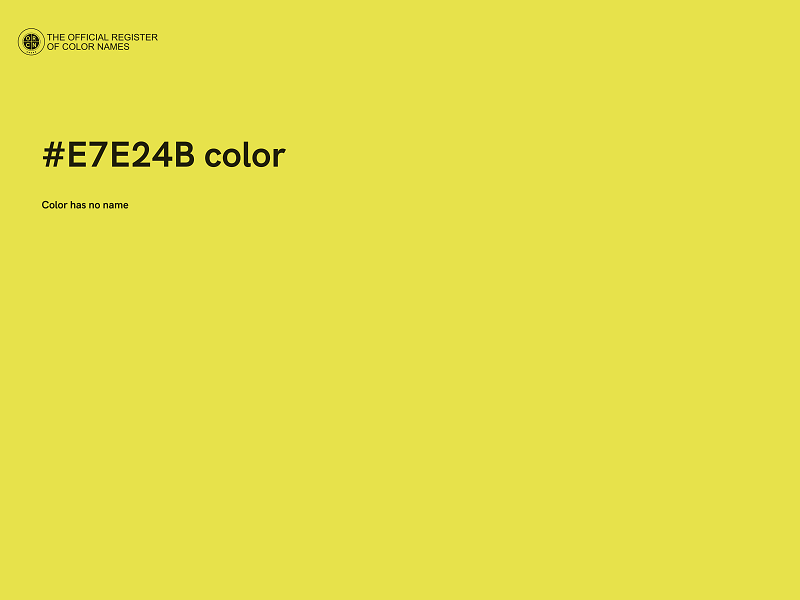 #E7E24B color image
