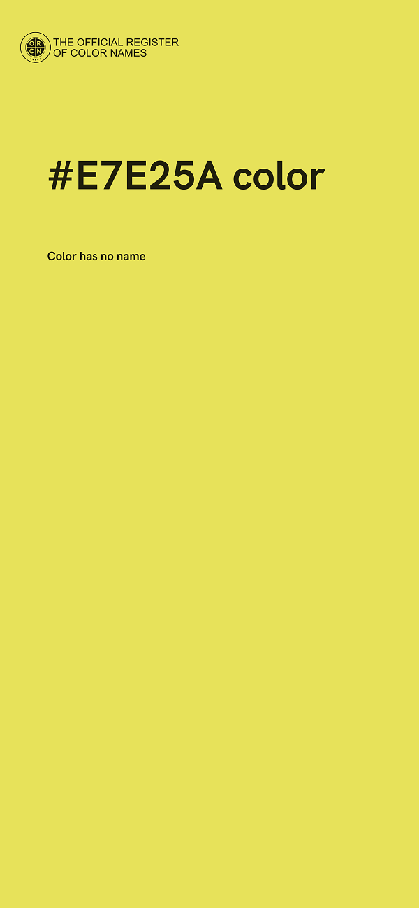 #E7E25A color image