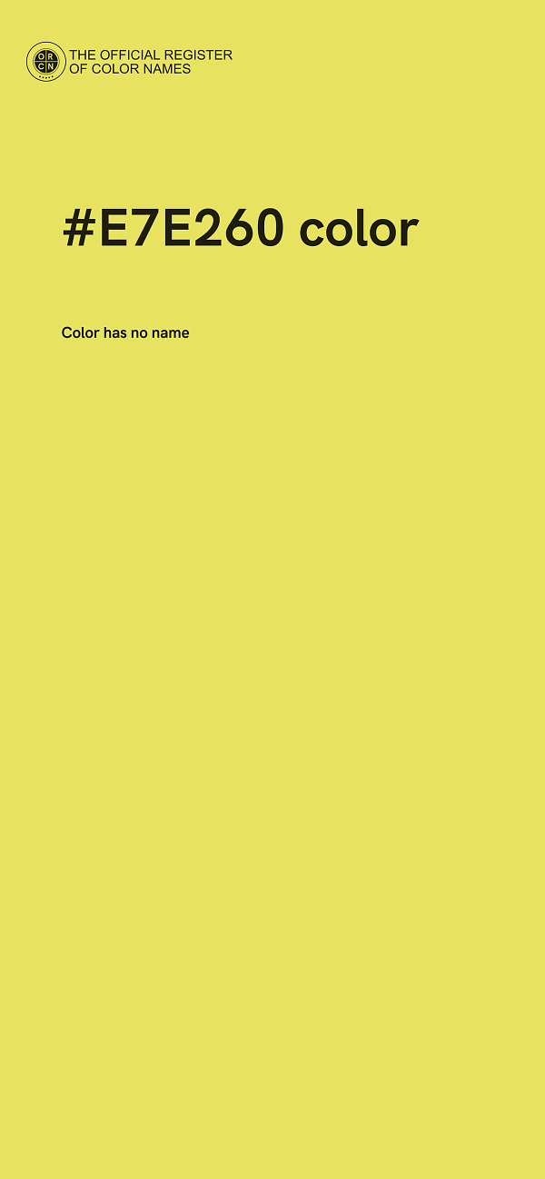 #E7E260 color image