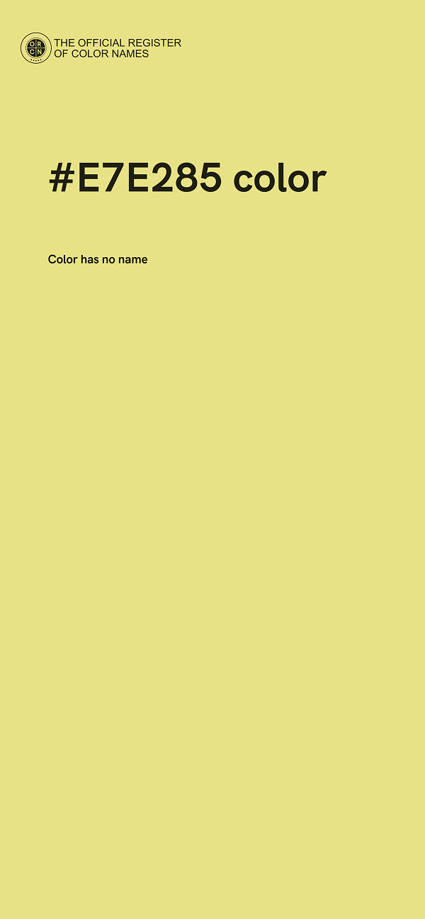 #E7E285 color image