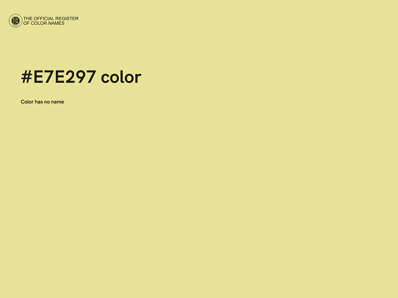 #E7E297 color image