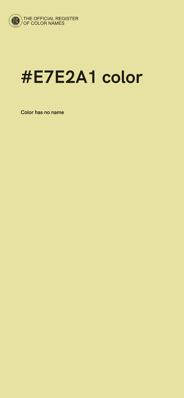 #E7E2A1 color image