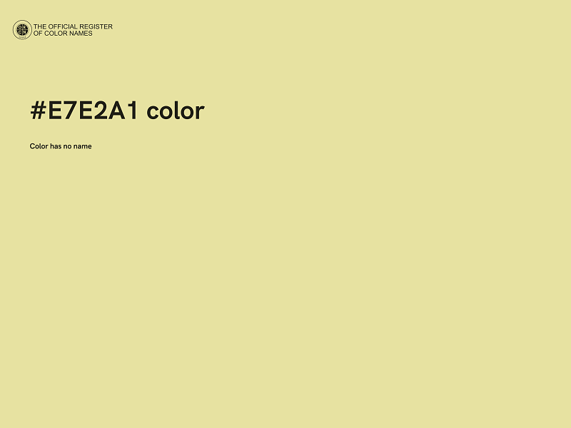 #E7E2A1 color image