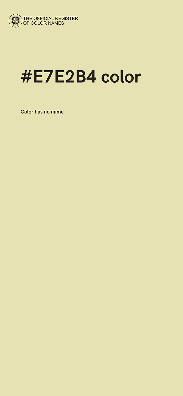 #E7E2B4 color image