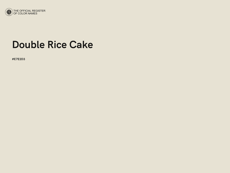 #E7E2D3 - Double Rice Cake color image