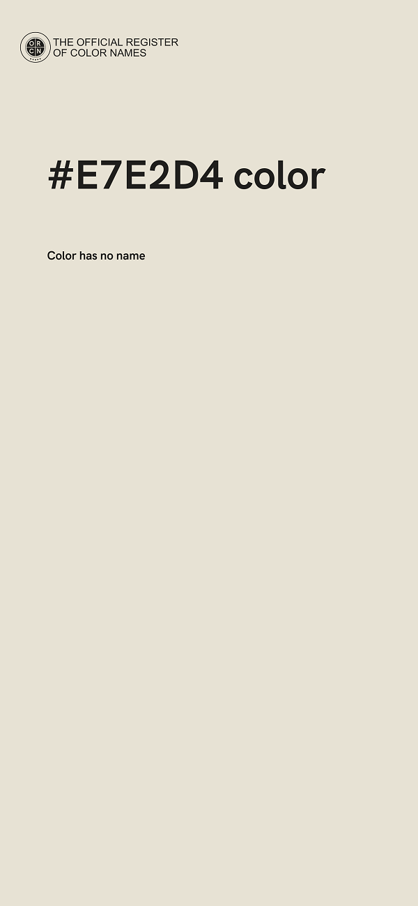 #E7E2D4 color image
