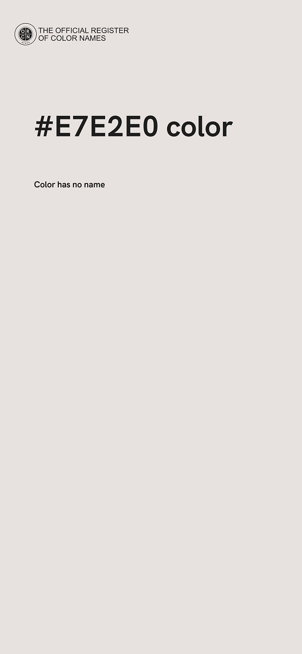 #E7E2E0 color image