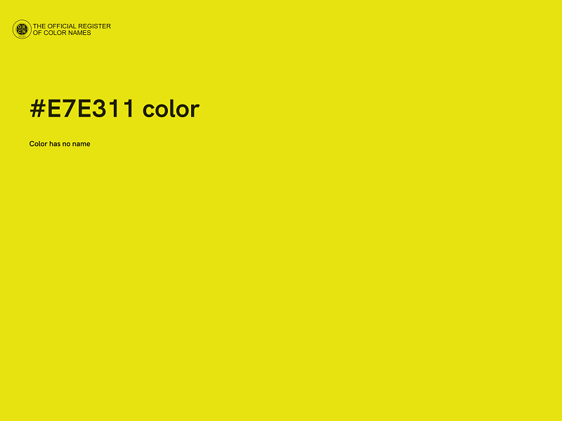 #E7E311 color image