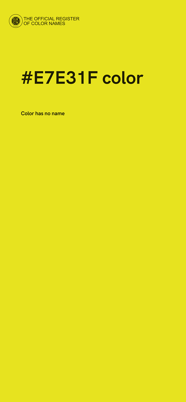 #E7E31F color image