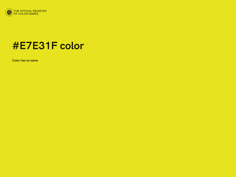 #E7E31F color image