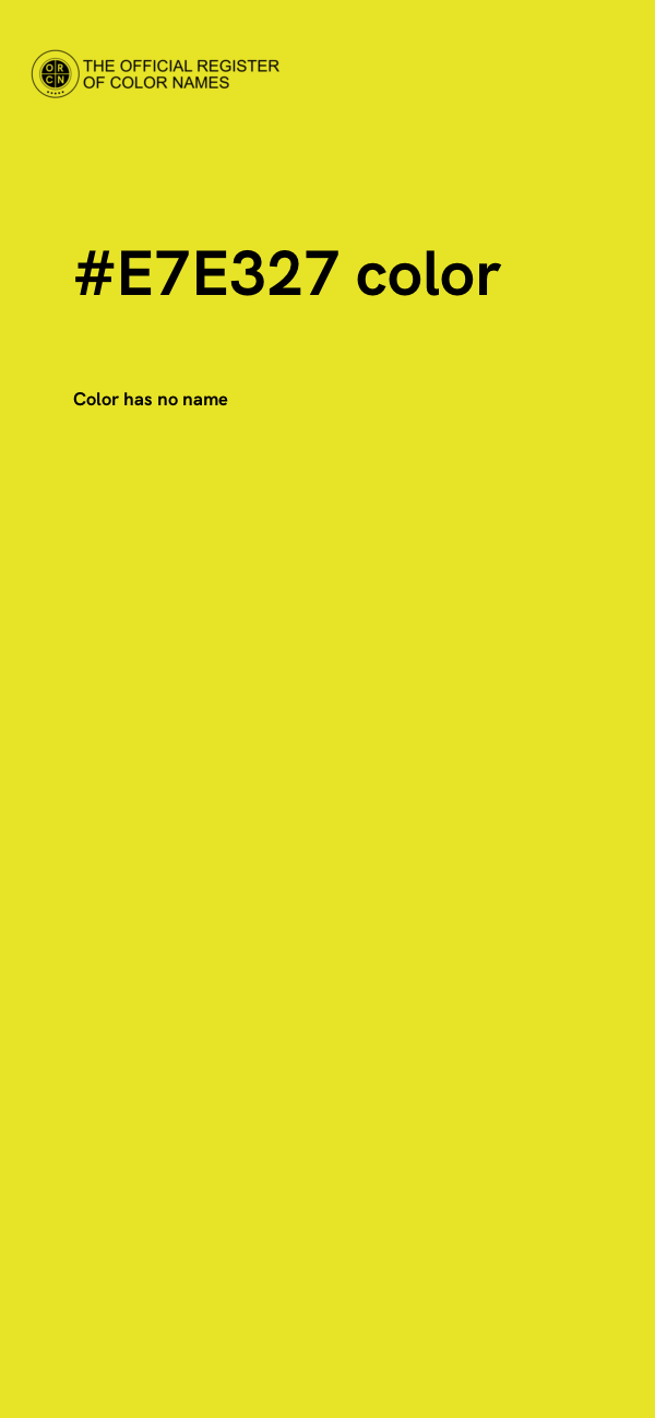 #E7E327 color image