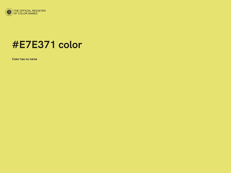 #E7E371 color image