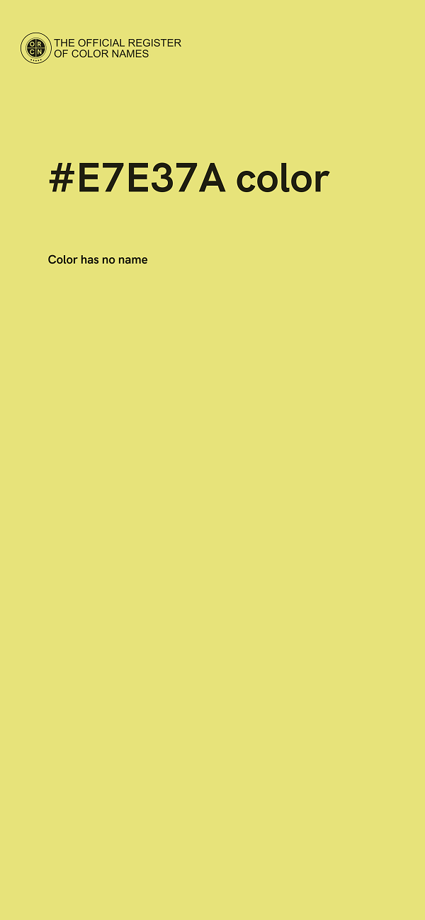 #E7E37A color image