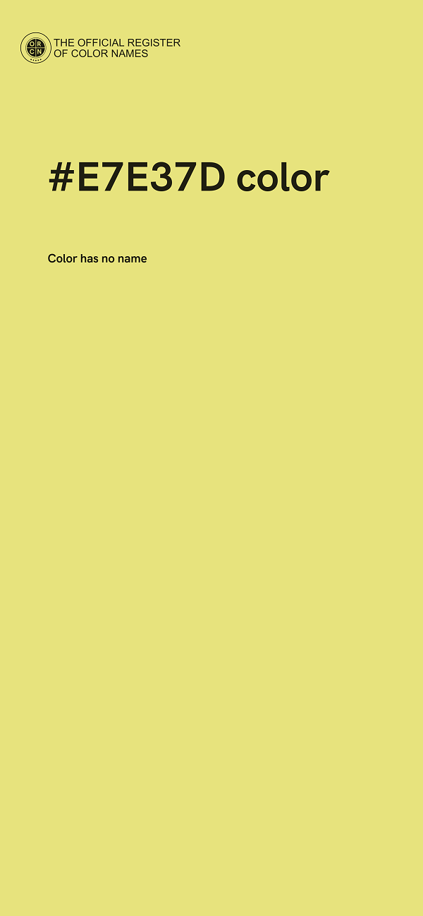 #E7E37D color image