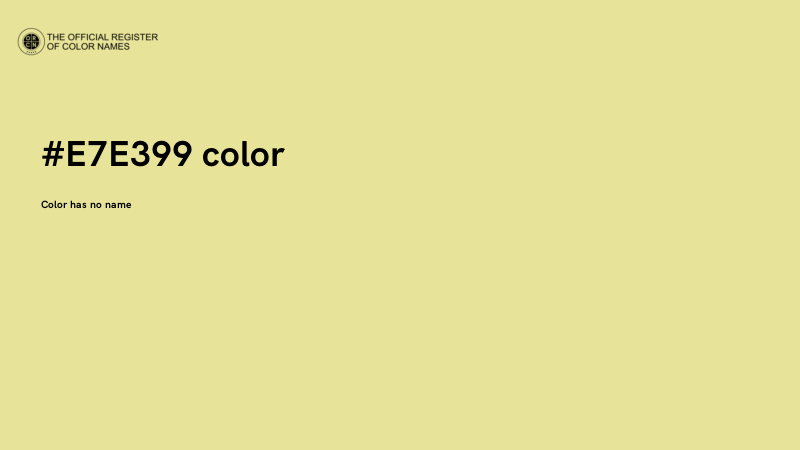 #E7E399 color image