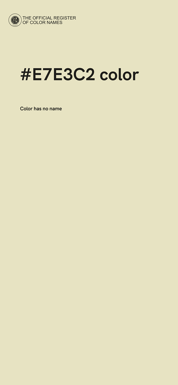 #E7E3C2 color image