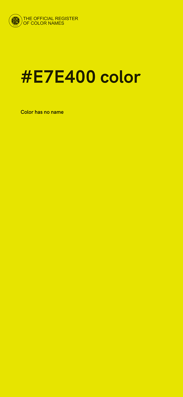 #E7E400 color image