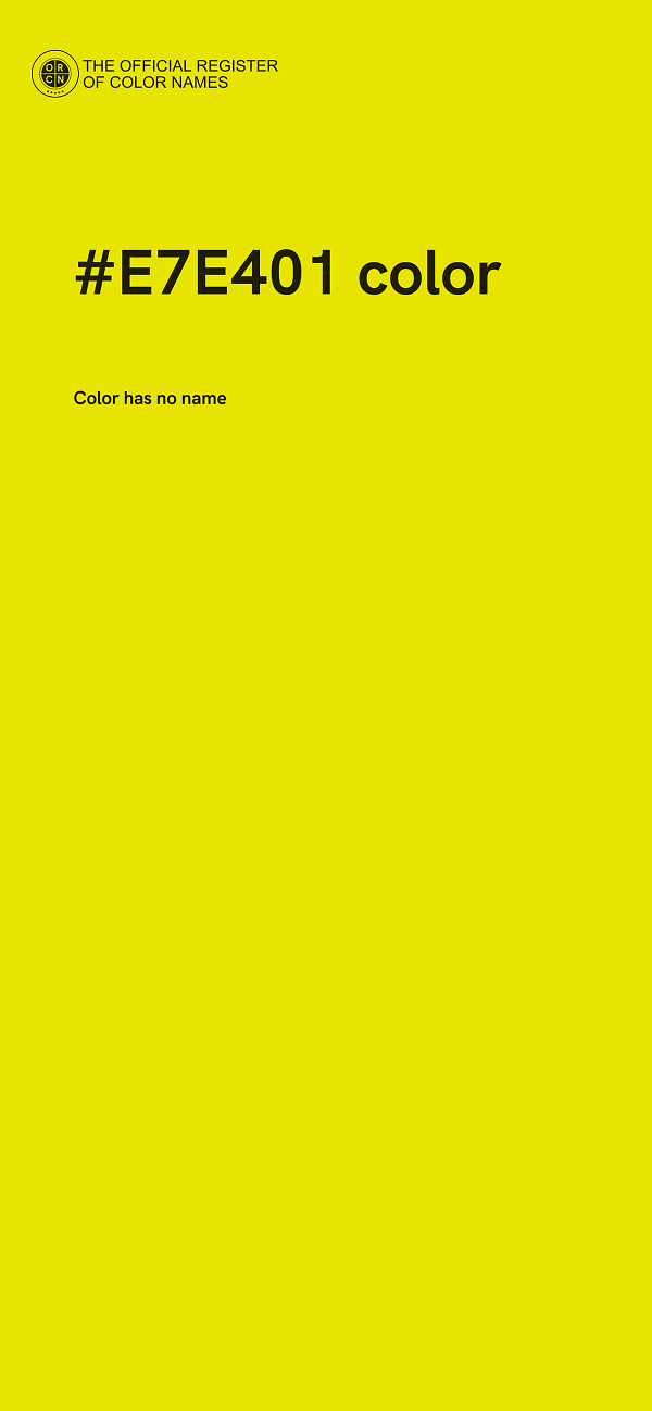 #E7E401 color image