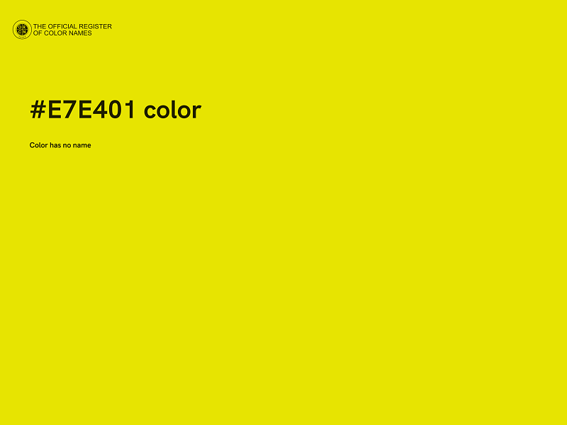 #E7E401 color image