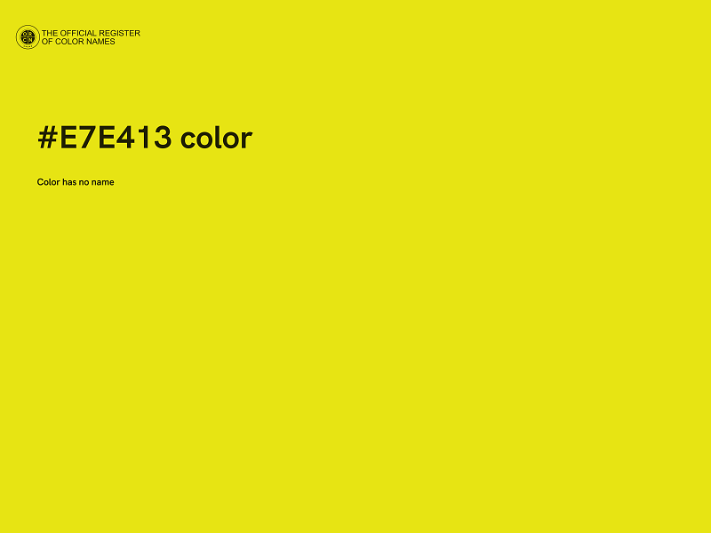 #E7E413 color image