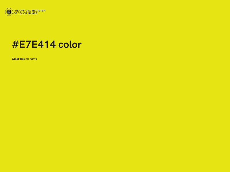 #E7E414 color image