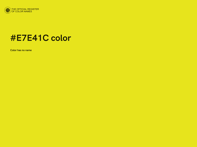 #E7E41C color image